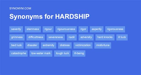 hardship antonym